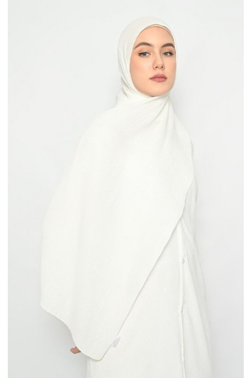 Pasmina Plisket Cerutti White